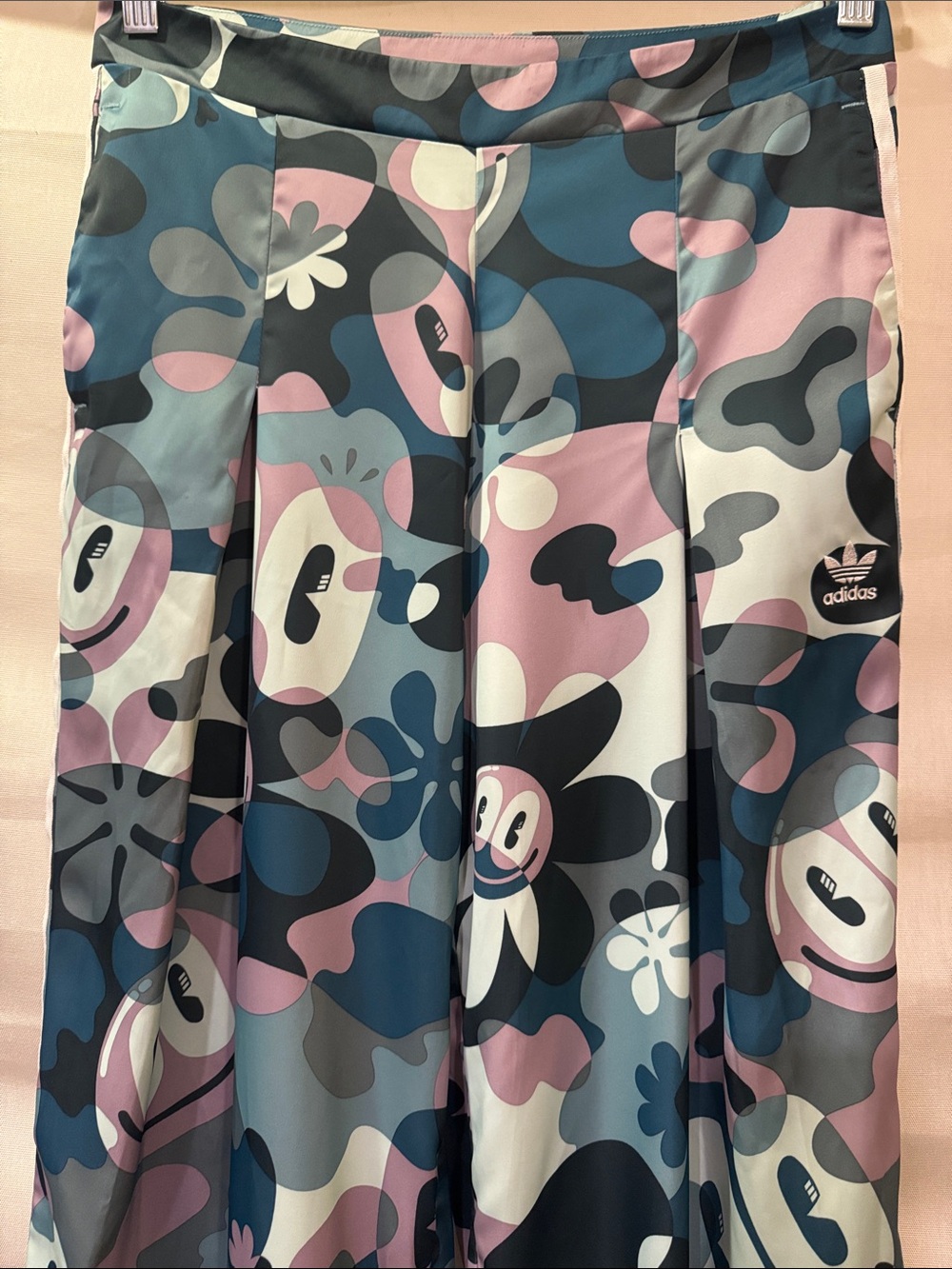 adidas Haddie Stewart Camo Smiley Wide-Leg Track Pants